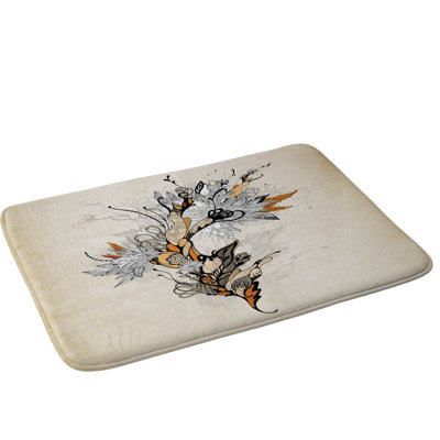 Tapis pour salle de bain floral