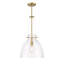 Luminaire suspendu en forme de cloche à 1 lumière Theda en brun-86792545