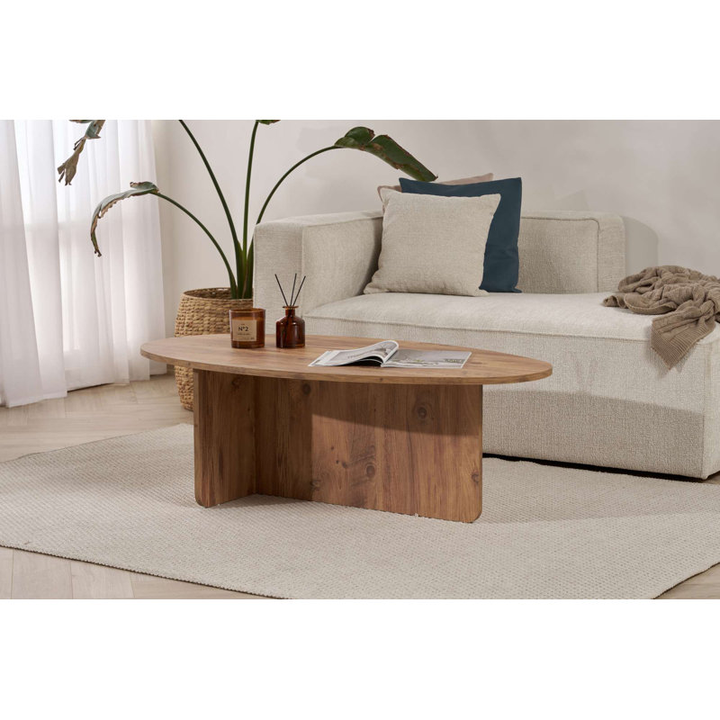 Modern Coffee Table, 47.2 x 15.7 x 25.6 inches | 100% Melamine Coated Particle Board, Thickness: 0.7 inches | Scandinavian Design, Stylish & Functional for Living Room, Durable & Easy to Clean, Perfect for Contemporary Spaces