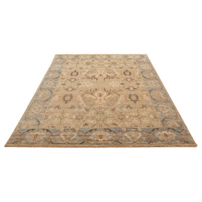 One of kind Hand-Knotted Jules Serapi Olive Rug 9'1" x 11'10"
