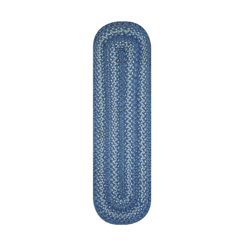 Chemin de table d'intérieur en jute de qualité supérieure - ensemble de 2, taille 8 po x 28 po, Bleu denim