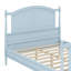 Lit en bois de style campagnard traditionnel avec tête de lit arquée et base de lit-133229291-133229293