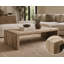 Environ 60 pouces, table basse en cascade rustique rétro patiné naturel