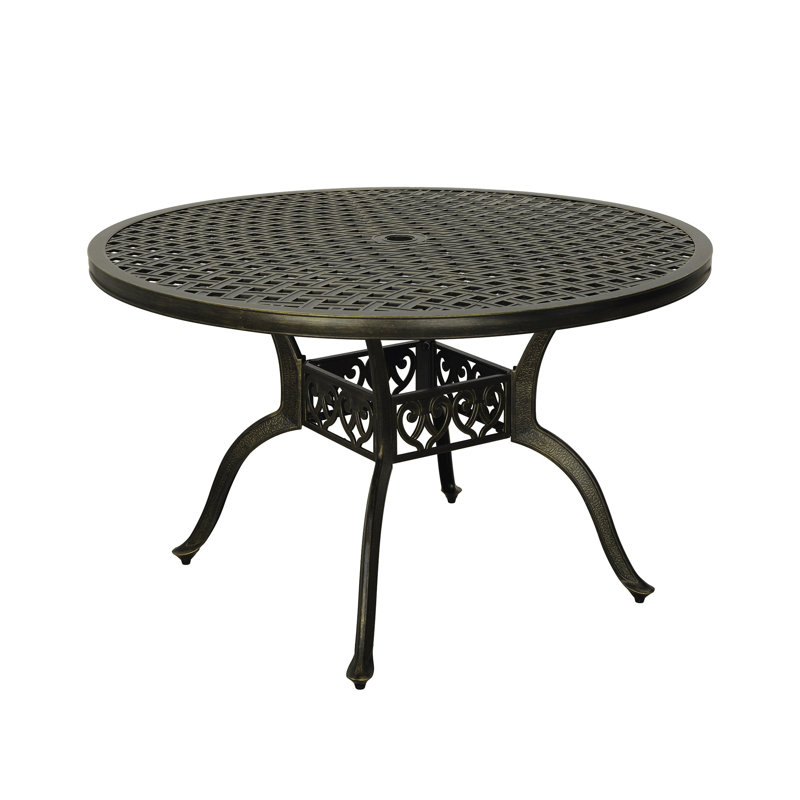 Table de salle à manger d'extérieur, Brun