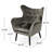 Danney Tufted Wingback Armchair with Flared Arms and Rubberwood Legs,Accent Chair,Living Room Chair-501773718-446630642