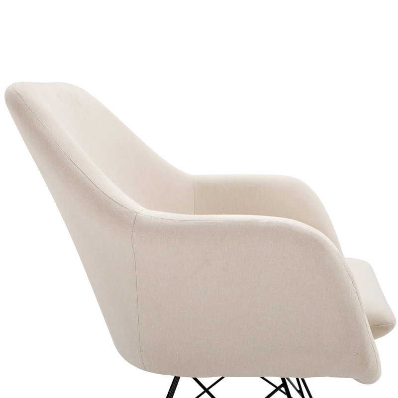 Chaise berçante rembourrée, Beige