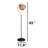Baz 64.96'' Bronzed Arched Floor Lamp-1558377069