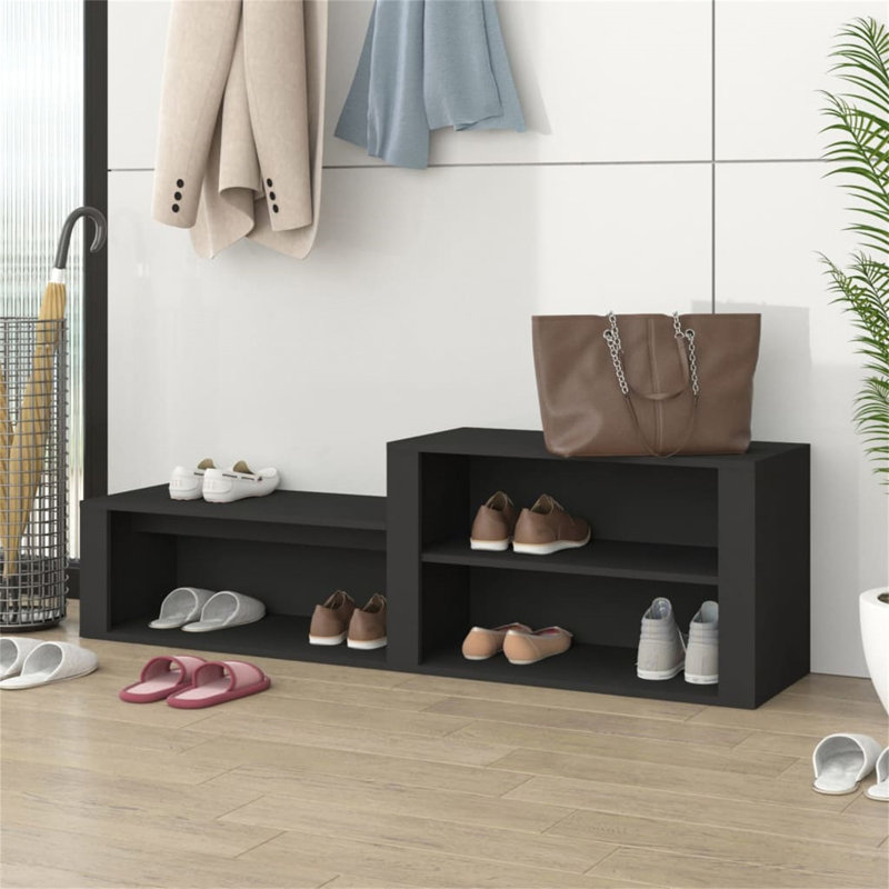 Dycus Polyurethane Upholstered Storage Bench, Black