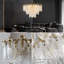 Luminaire suspendu luxueux moderne en cristal de luxe avec or 24 po
