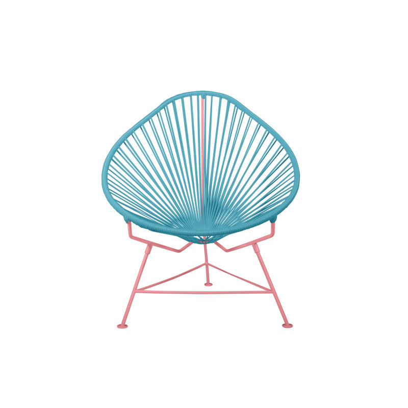 Chaise de jardin, Bleu / corail