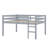 Wood Loft Bed With Ladder-591477578