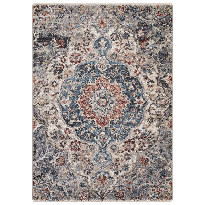 Blue Moroccan No Distressing Multi Antique Aesthetic Area Rug, Rectangle 3'3" x 4'7"