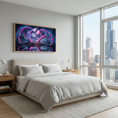 Cosmic Heart, reproduction d'art sur toile, ensemble de 1