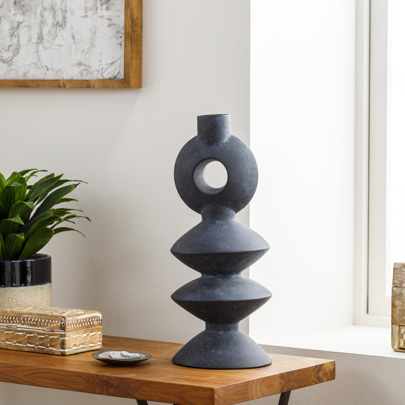Fitzpatrick Ceramic Table Vase, Charcoal