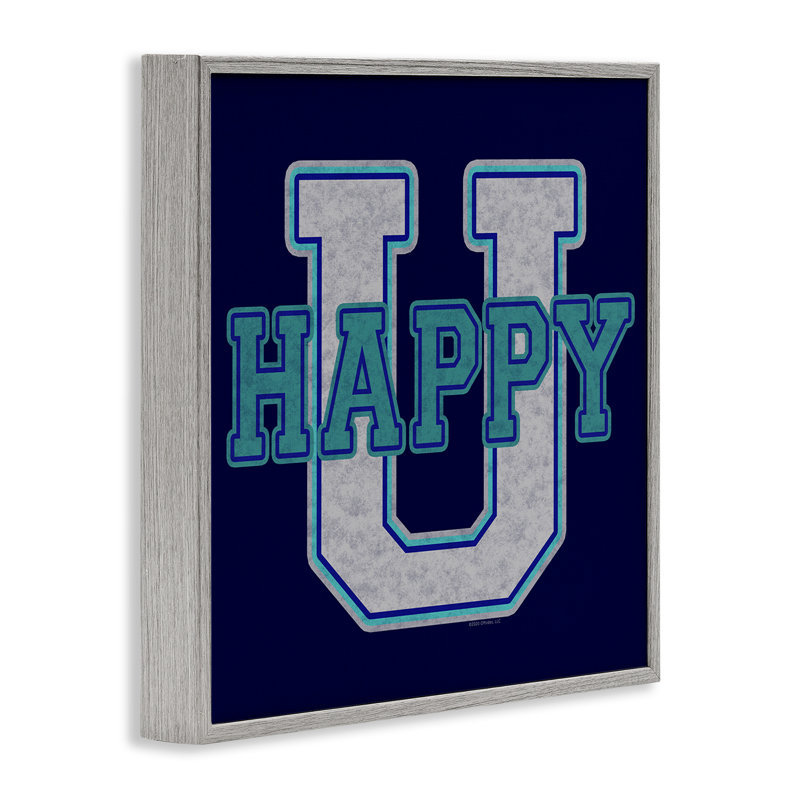 Art giclée Happy U Varsity, Estampe numérique Farmhouse, H 17 po x l 17 po