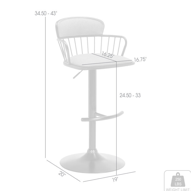 Tabouret pivotant bleu en bois noir, réglable pour le comptoir de la cuisine, facile à assembler et tabouret de bar en tissu avec rotation à 360 degrés, espace de salle à manger idéal