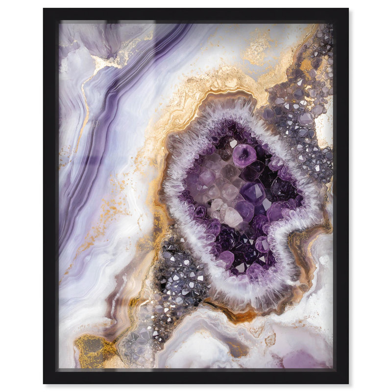 «Amethystine Dream II Shadowbox Print» par Art Remedy, H 37 po x l 31 po, Noir