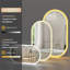 Kuron Oval Lighted Metal Framed Wall Mounted Bathroom / Vanity Mirror in Aluminum Alloy-1353364481