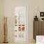 Interior Door Slab with Frame - 10 Lite Clear Glass White MDF Door, Prehung-Style Door Kit with Pre-installed Hinges, Locking Silver Handle Included, No Pre-drilled Holes-125132398-125132399