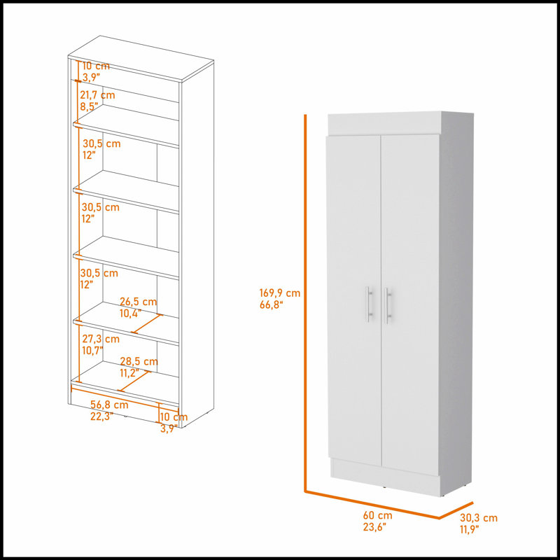 Armoire de rangement à 5 tablettes avec tablettes réglables pour une organisation et une polyvalence maximales dans n'importe quelle pièce