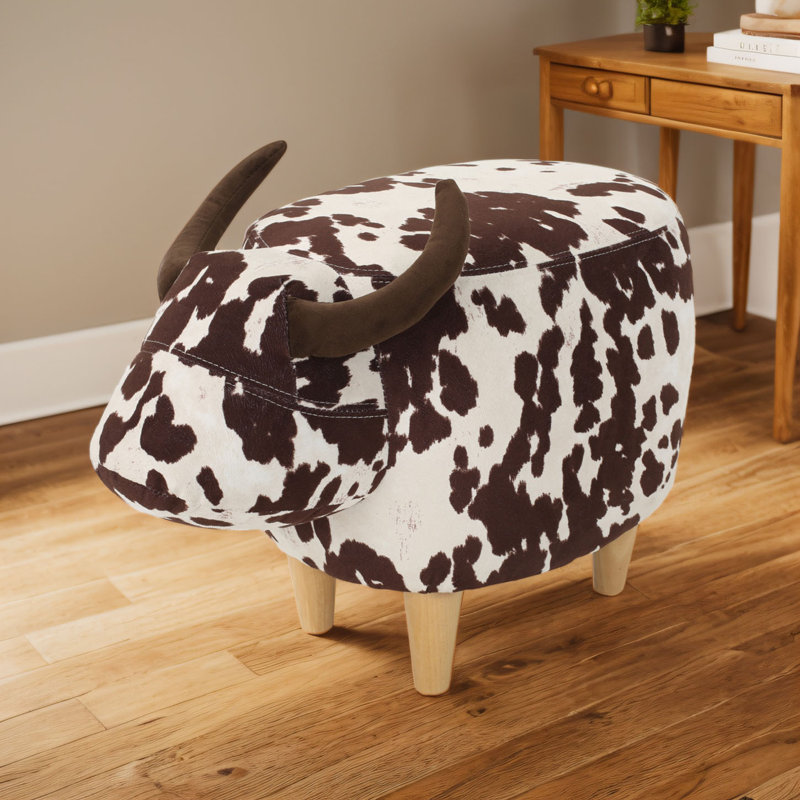 Amarantha Velvet Ottoman, Brown Velvet