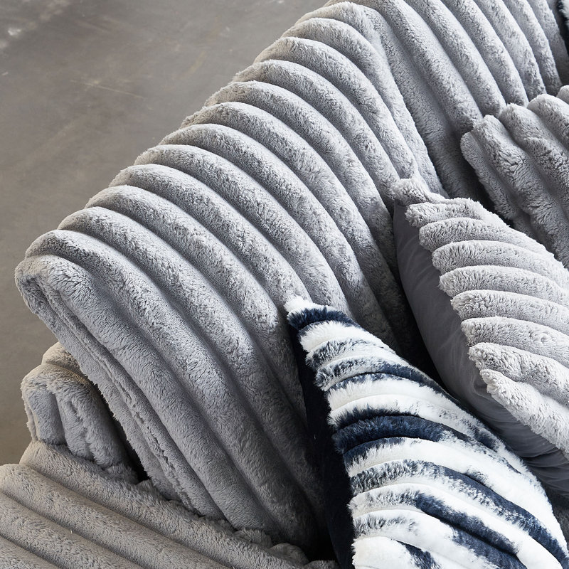Ensemble de causeuse et repose-pieds modulables en tissu 61,42 po de largeur, Gris clair