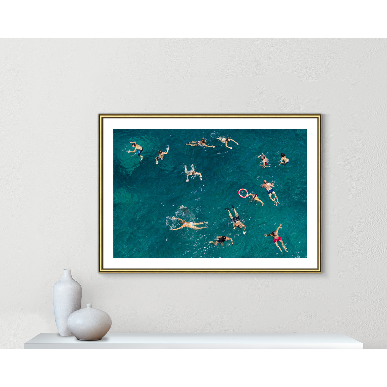 Norvell "Tonti" Print by Tonti, Gold Framed Paper, 29.5" H x 41.5" W x 0.88" D