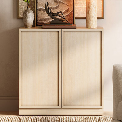 Modern Accent Cabinet with 2 Doors, Multifunctional Accent Chest with Large Storage and Adjustable Shelf