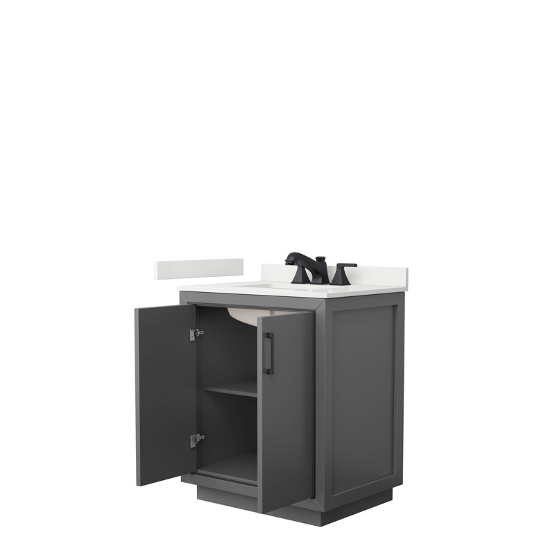 30'' W Single Vanity, WDX13347, Dark Gray, Matte Black