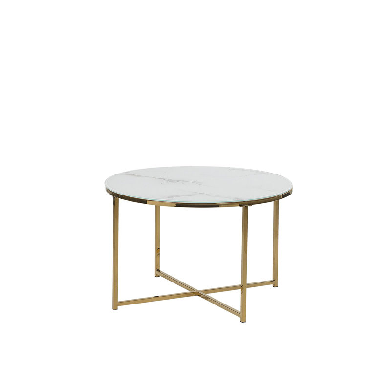Duval Cross Legs Coffee Table, Gold