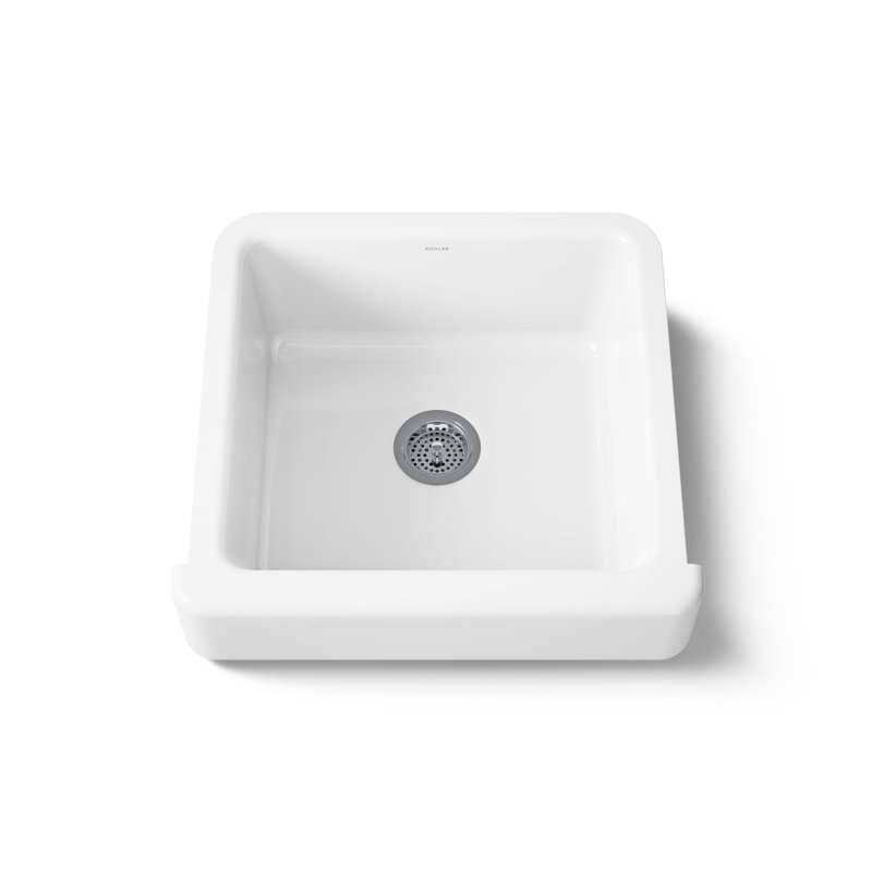 Whitehaven® Self-Trimming 24" L x 22" W Farmhouse Kitchen Sink, White