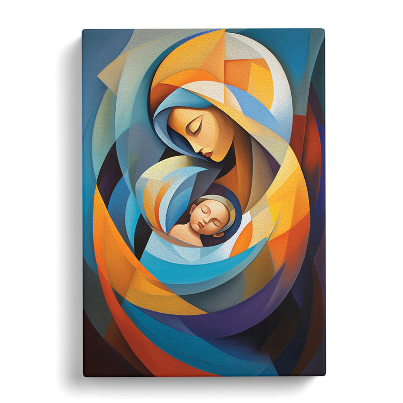 Mother And Baby Abstract - Wrapped Canvas, 76cm H x 50cm W x 3cm D
