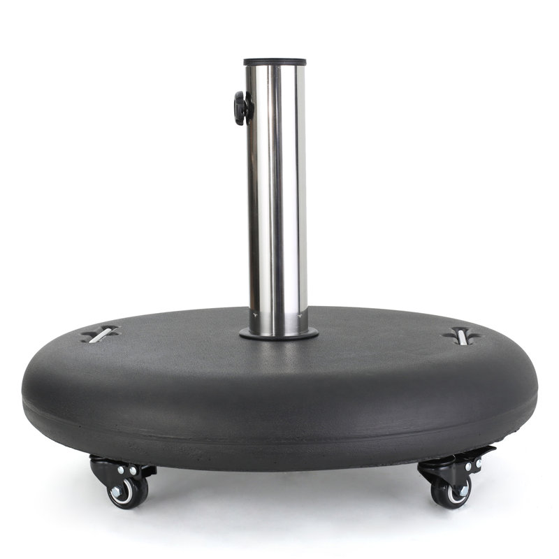 Round Rolling Umbrella Base, Black