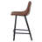 Latitude Run Modern Faux Leather Bar & Counter Stool – Armless PU Seat with Footrest, Iron Legs – Side Chair for Kitchen Island, Home Bar, Pub, Cafe, Dining Room-1033383109