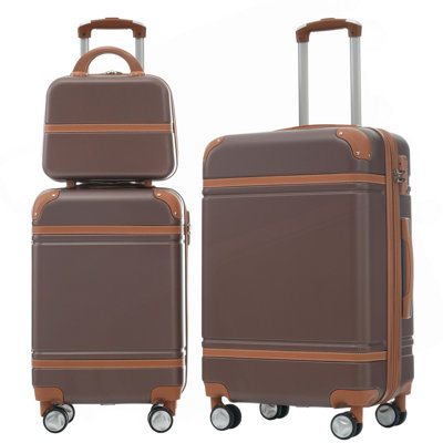 Hardshell ensembles de bagages 3 pièces 20 "+ 24" Valise Valise avec serrure TSA