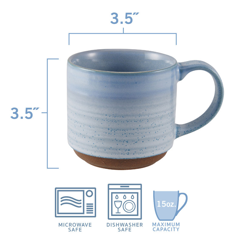 Brushed Reactive Clay Coffee Mug