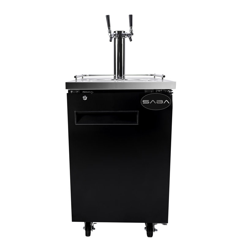 Réfrigérateur sous le comptoir en acier inoxydable à une porte