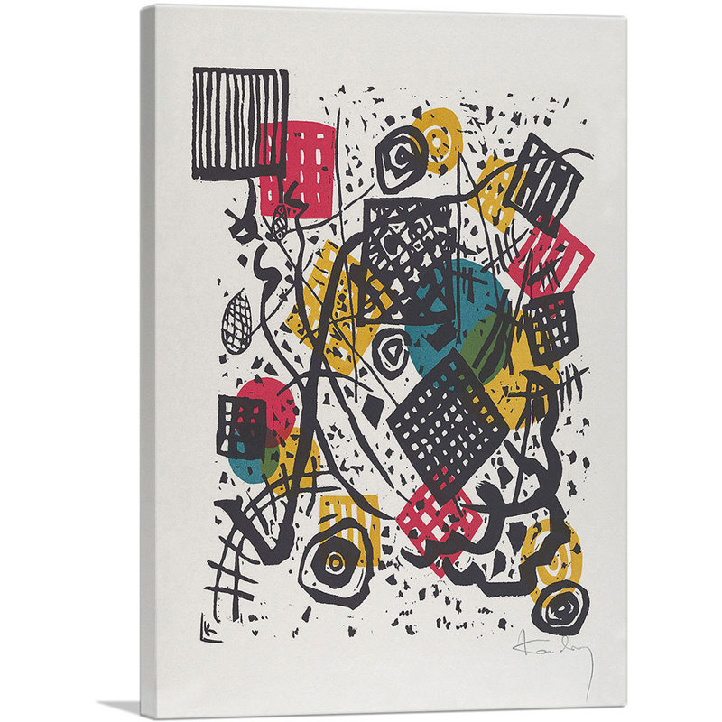 «Small Worlds V 1922» par Wassily Kandinsky - reproduction d'art sur toile tendue, H 18 po x l 12 po x P 0,75 po