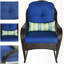 Chaise berçante d'extérieur en osier / rotin avec coussins-764348509