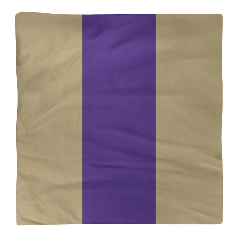 Striped Square Napkin, Gold/Purple/Gold, 22" H x 22" W x 0.25" D, Poly Twill