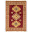 Tapis unique en laine noué à la main beige et beige des années 1980 de 4 pi 9 po x 7 pi 1 po Svartalfheim