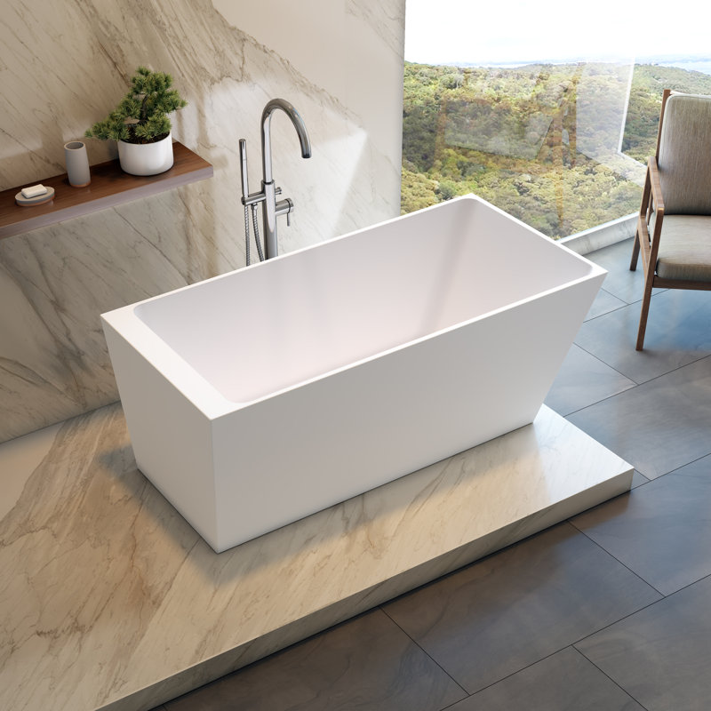 59'' x 30'' Freestanding Soaking Acrylic Bathtub