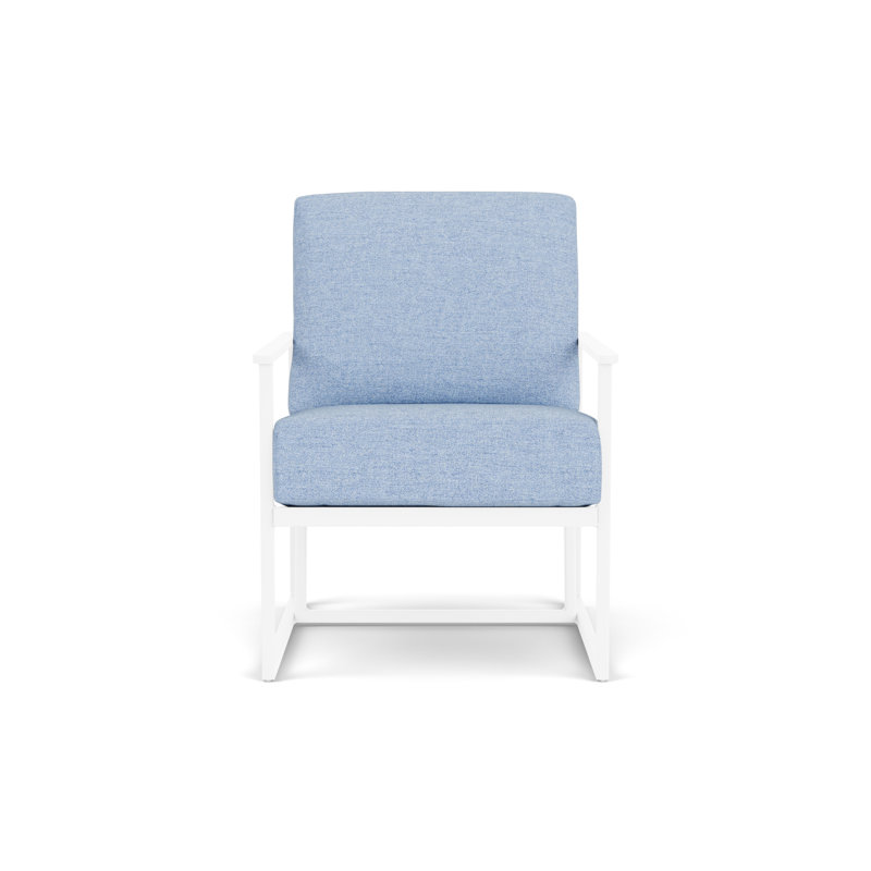 Summit Outdoor Lounge Chair, White, French Beige, Demo Skyway