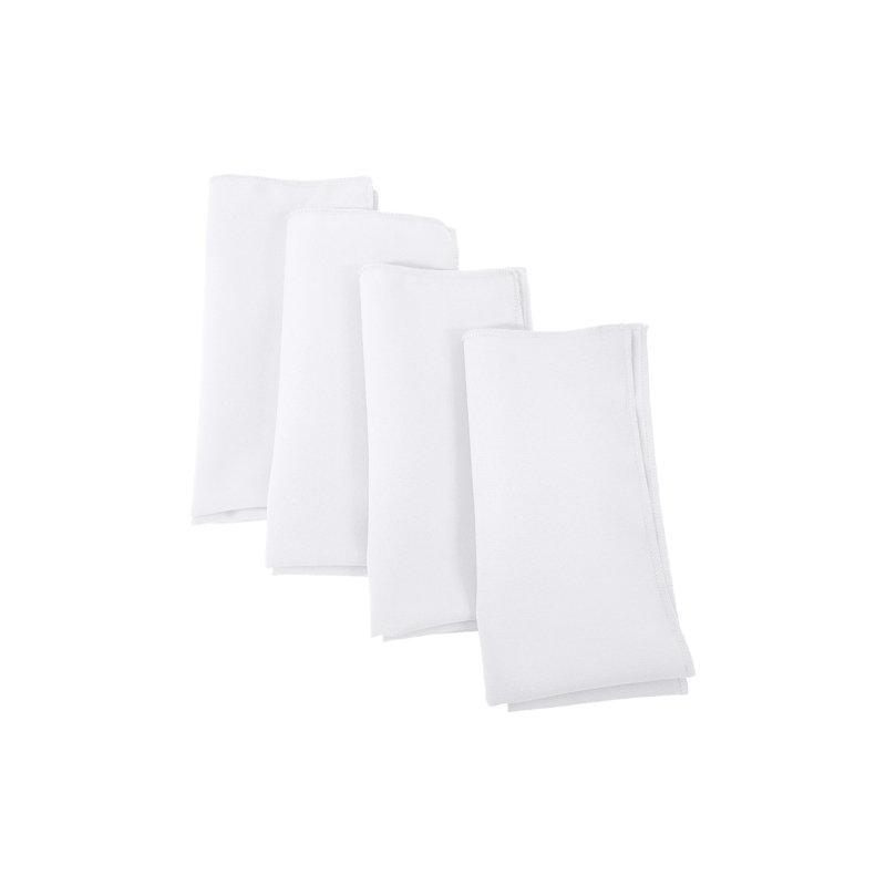 Polyester Square Napkin - Basics by Wayfair™, White, Set of 4