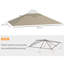 Barnie Dakota Fields Polyester Replacement Canopy for Gazebo-1111050417