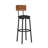 Upholstered Faux Leather Counter Stool with Iron Frame