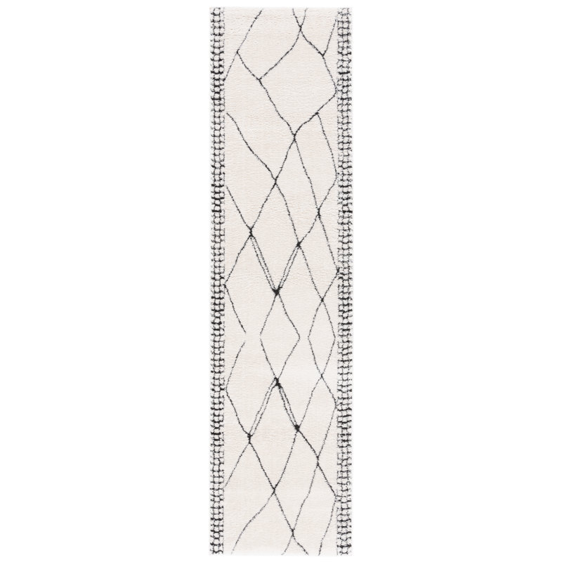 Tapis à motif géométrique Melody Performance, Tapis de couloir 2 pi 2 po x 8 pi