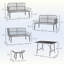 8-Seater Rattan Garden Furniture Set with Sofa-1928170156