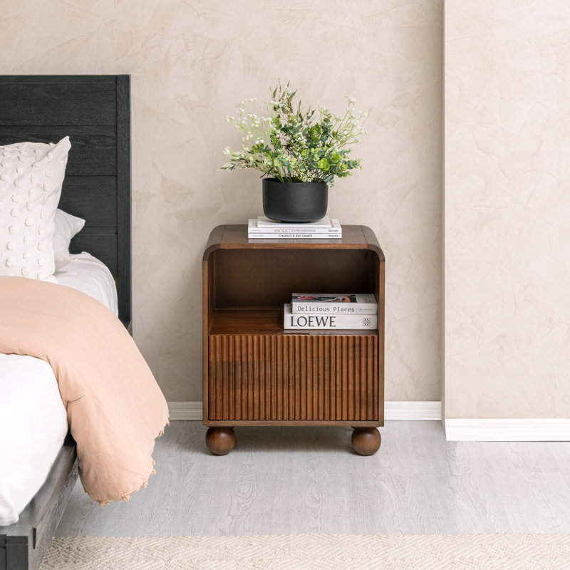 Stiles Solid Wood 20" Nightstand, Walnut
