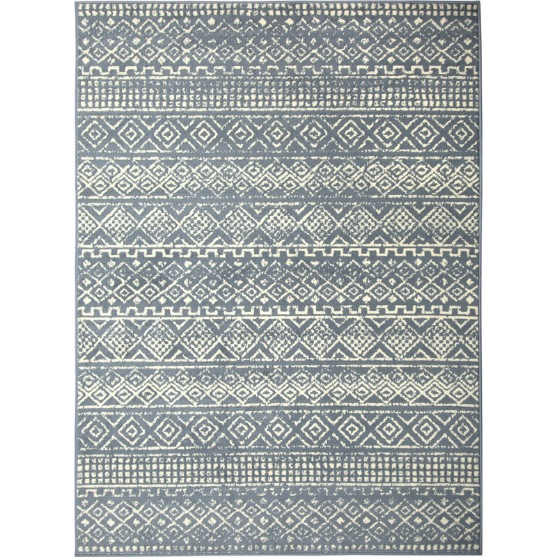 Tapis gris / beige Mccaffery, Rectangle 6 pi x 9 pi